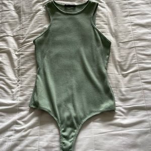 Ribbed Sleeveless Bodysuit